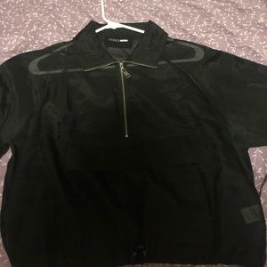 Mesh long sleeve crop jacket